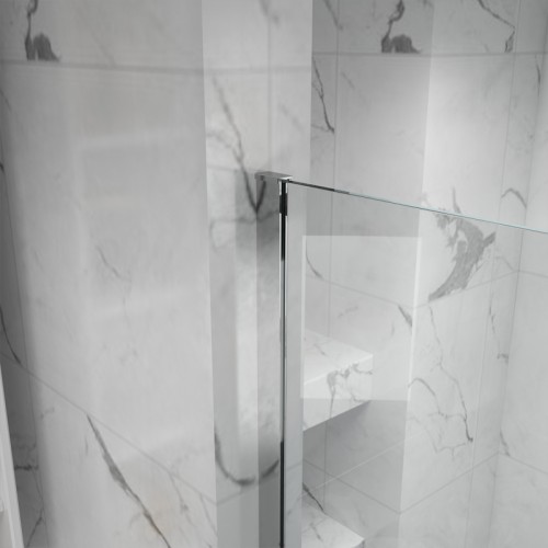 Душова стінка Domospa by Ravak Walk In DS -100 полірований алюміній Transparent 8мм RKUC500015