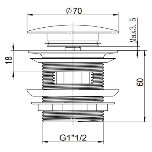Сифон для ванни Ravak 57 см, X01507