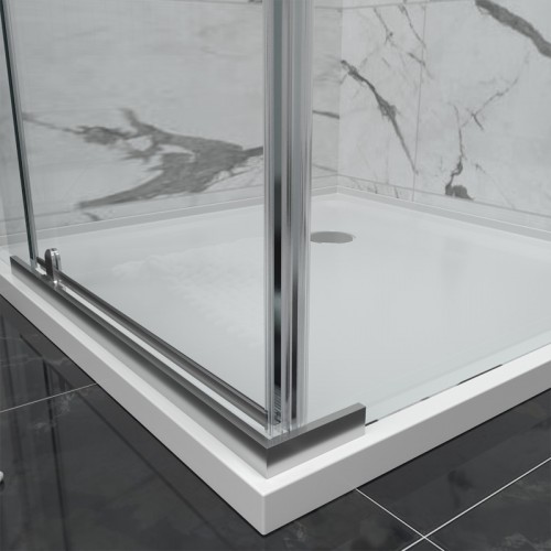 Душова кабіна Domospa by Ravak Elegance ESDPS-90/90 полір. алюм. Transparent 8мм RKUC500017