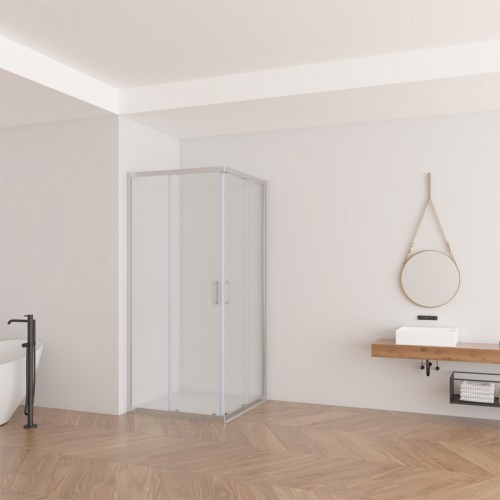 Душова кабіна Domospa by Ravak Slide XSLRV2-90 полір. алюм. Transparent RKUC500028