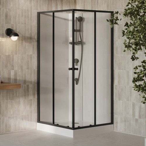 Душовий бокс Ravak BOXSRV2-90 чорний Transparent X82277C11Z1F