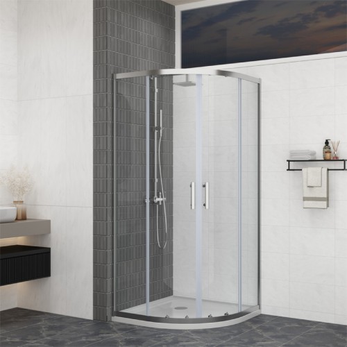 Душова кабіна Domospa by Ravak Slide SLCP4-90 R 550 полір. алюм. Transparent RKUC500026