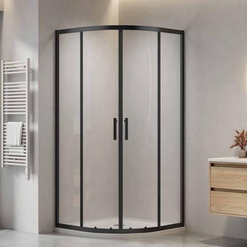 Душова кабіна Domospa by Ravak Slide SLCP4-90 R 550 чорний Transparent RKUC500027