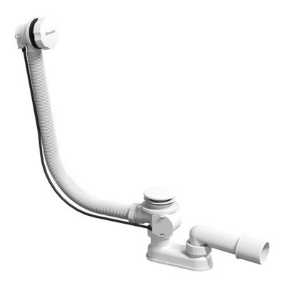 Сифон для ванни Ravak 57 см, з переливом білий (X01843)