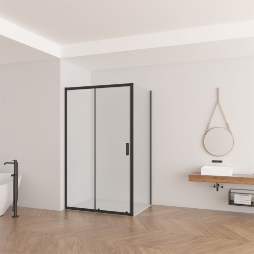 Нерухома стінка (частина кабіни) Domospa by Ravak Slide SLPS-90 чорний Transparent 6мм RKUC500024 Нерухома стінка (частина кабіни) Domospa by Ravak Slide SLPS-90 чорний Transparent 6мм RKUC500024