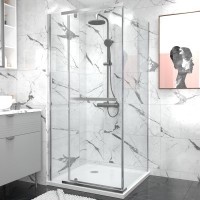 Душова кабіна Domospa by Ravak Elegance ESDPS-90/90 полір. алюм. Transparent 8мм RKUC500017