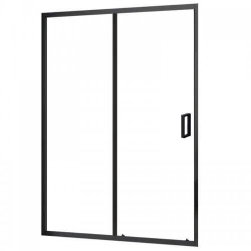 Душові двері Domospa by Ravak Slide SLDP2-100 чорний Transparent 6мм RKUC500032