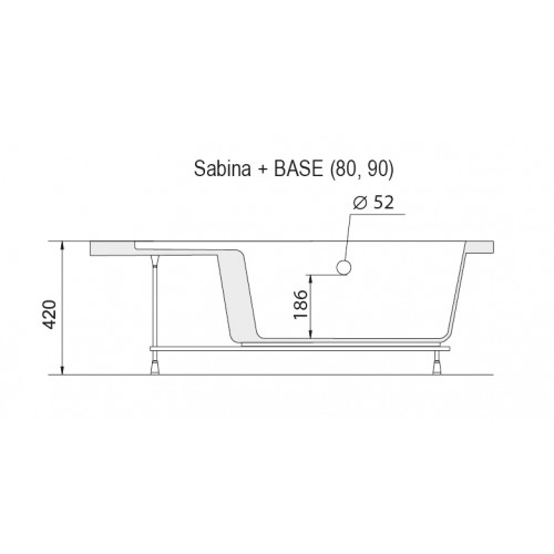 Панель Ravak SABINA 90 SET (A917001020)