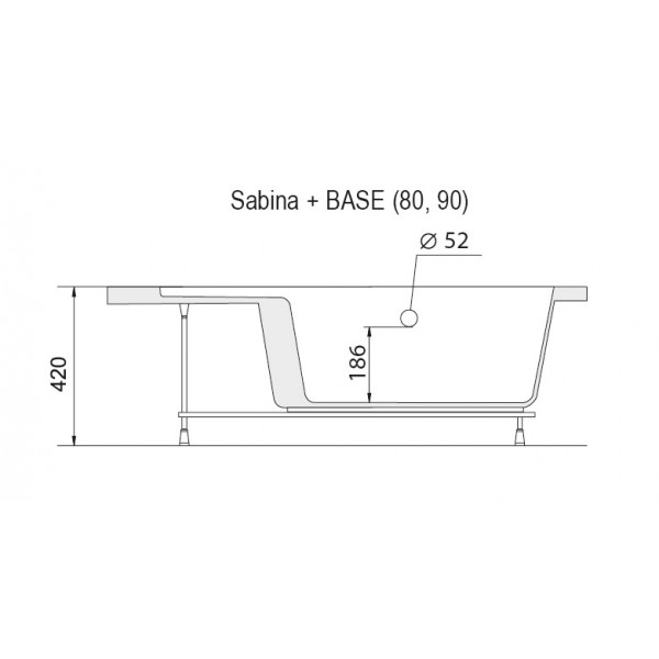 Панель RAVAK SABINA 90 SET (A917001020)