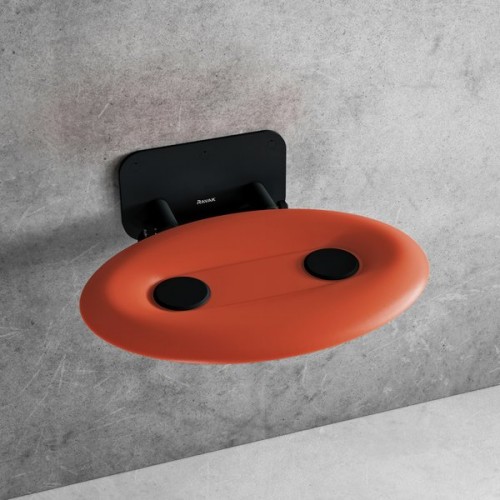 Сидіння для душу Ravak OVO P II помаранчевий/чорний B8F0000058