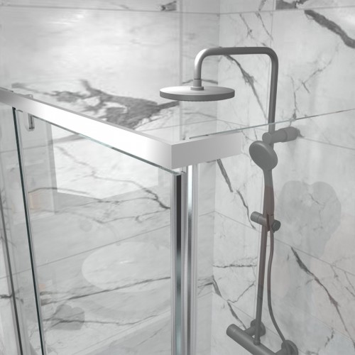 Душова кабіна Domospa by Ravak Elegance ESDPS-90/90 полір. алюм. Transparent 8мм RKUC500017