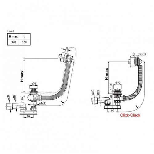 Сифон для ванны Ravak 57 см, с переливом белый (X01843) Сифон для ванны Ravak 57 см, с переливом белый (X01843)