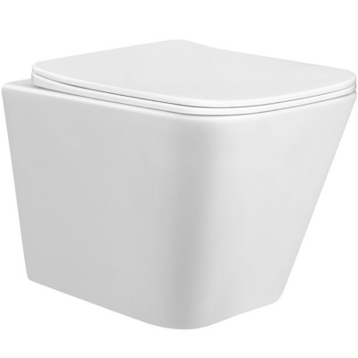 Підвісний унітаз з сидінням Ravak WC Concept Cube RimOff RKUM000011 Підвісний унітаз з сидінням Ravak WC Concept Cube RimOff RKUM000011