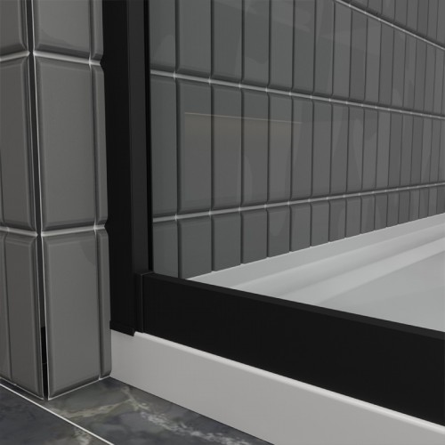 Душова кабіна Domospa by Ravak Slide SLCP4-90 R 550 чорний Transparent RKUC500027