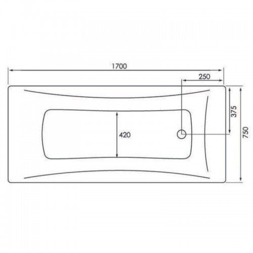 Ванна акрилова Domospa by Ravak Fancy 170x75 RKUF600019