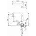 Змішувач для умивальника/кухонної мийки Ravak Flat FL 016.20, чорний X070174