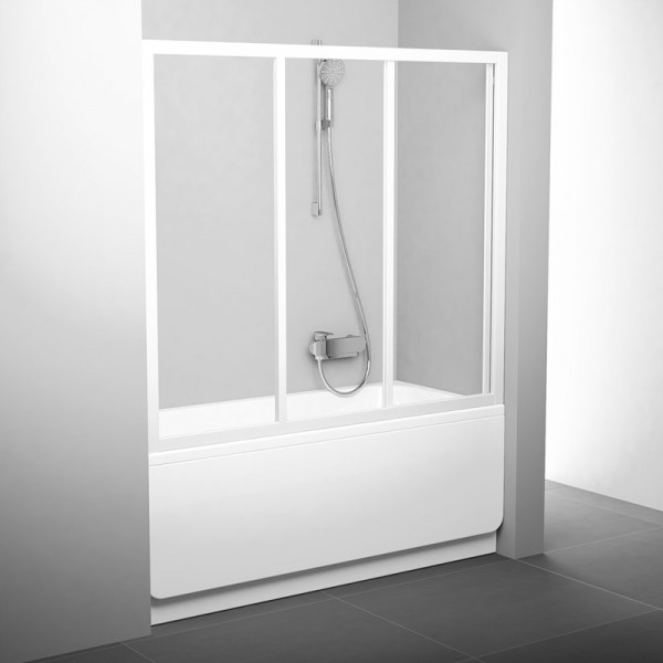 Шторка для ванни Ravak AVDP3-120, біла, Transp.(40VG0102Z1)