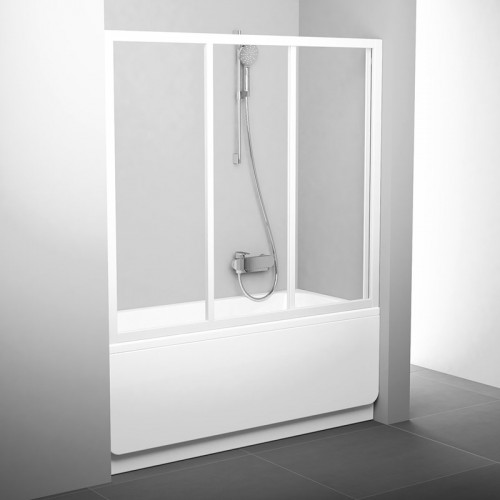 Шторка для ванни Ravak AVDP3-150, біла, Transp.(40VP0102Z1)