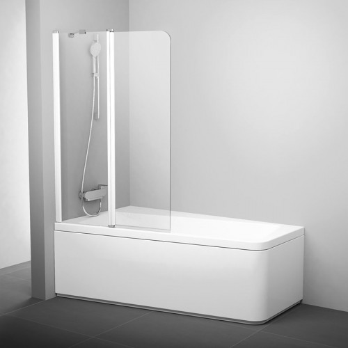 Шторка для ванни Ravak 10CVS2-100 L, біла, Transp.(7QLA0103Z1)