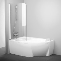 Шторка для ванны Ravak CVSK1 Rosa 140/150 L, белая, Transp.(7QLM0100Y1)