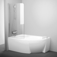 Шторка для ванни Ravak CVSK1 Rosa 160/170 L, полір. алюм., Transp.(7QLS0C00Y1)